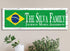 Brazilian Flag Sign - Personalized Family Name - Custom Wood Brazilian Heritage Gift
