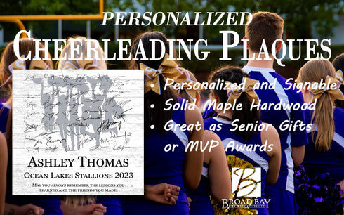 Cheerleader Plaque Cheer Recognition Award High School Senior Season End Gift or MVP