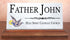 Catholic Desk Nameplate - Custom Marble Gift with Holy Spirit Dove for Clergy