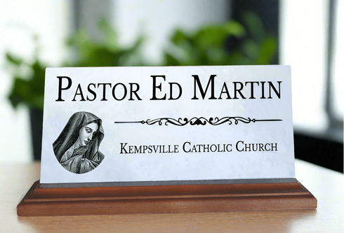Church Desk Nameplate