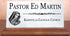 Religious Desk Nameplate - Custom Marble Sign for Pastor, Priest or Church Staff