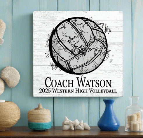 Coach Gift Plaque Signable Solid Wood SELECT YOUR SPORT