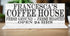 Coffee House Open 24 Hours Sign - Personalized Custom Name Coffee Bar Solid Wood