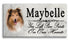 Collie Memorial Stone - Custom Personalized Marble Grave Marker