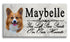 Corgi Memorial Stone - Personalized Marble Dog Grave Marker