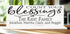Count Your Blessings Family Name Sign - Personalized Mantel Decor Solid Wood 16.5x6in
