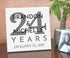 Anniversary Gift Sign by Year - Personalized with Name and Year for Husband Wife or Couple