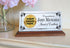Custom Logo Award Plaque - Personalized Marble Desk Sign for Employee Recognition