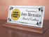 Custom Logo Award Plaque - Personalized Marble Desk Sign for Employee Recognition