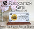 Custom Logo Award Plaque - Personalized Marble Desk Sign for Employee Recognition
