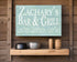 Custom Bar and Grill Sign - Personalized Man Cave or Barbecue Decoration