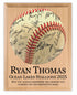 Baseball Award Plaque – Recognition Trophy for Players, Seniors & Team Coaches - Custom Signable Gift - Solid Wood