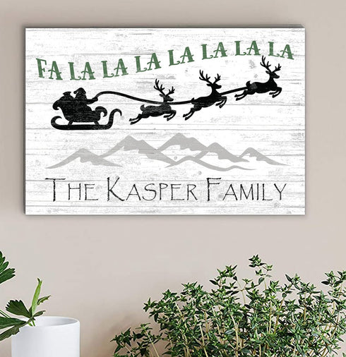 Custom Christmas Sign Fa La La La La Holiday Decoration