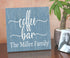Coffee Bar Sign - Personalized Custom Name for Kitchen Home or Office