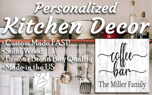 Custom Coffee Bar Sign Personalized