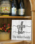 Coffee Bar Sign - Personalized Custom Name for Kitchen Home or Office