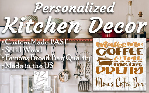 Custom Coffee Lover Gift Sign - Farmhouse Style Décor