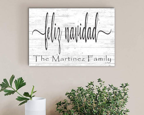 Custom Feliz Navidad Sign Christmas Wooden Decoration