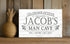 Personalized Man Cave Sign – “Eat. Drink. Be Lazy.” Custom Name Wall Art | Gift for Him