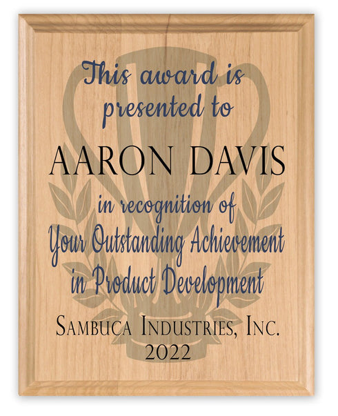 Personalized Achievement Award Plaque – Custom Recognition Gift for Outstanding Work