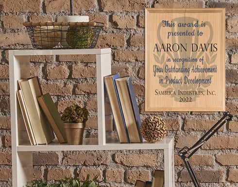Personalized Achievement Award Plaque – Custom Recognition Gift for Outstanding Work