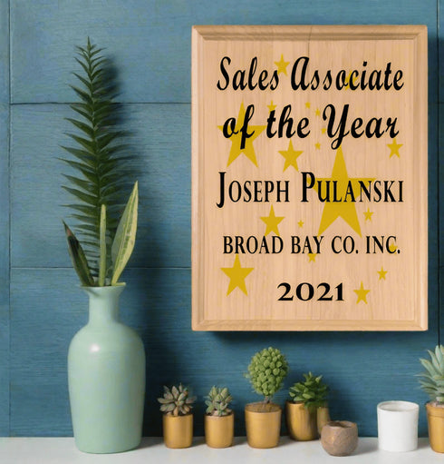 Sales Associate of the Year Plaque – Personalized Employee Recognition Award