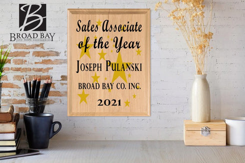 Sales Associate of the Year Plaque – Personalized Employee Recognition Award