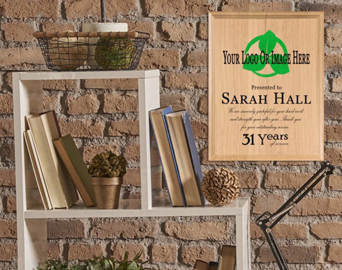 Personalized Years of Service Award Plaque – Custom Logo Appreciation Gift - Business or Government Agency