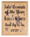 Sales Associate of the Year Plaque – Personalized Employee Recognition Award with Silver Stars
