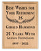 Personalized Retirement Plaque – Custom Year Service Award Gift