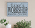 Custom Workshop Sign - Personalized Man Cave Gift with Name