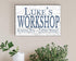Custom Workshop Sign - Personalized Man Cave Gift with Name
