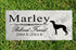 Dog Memorial Stone by Breed - Personalized Marble Grave Marker