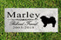 Dog Memorial Stone by Breed - Personalized Marble Grave Marker