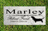 Dog Memorial Stone by Breed - Personalized Marble Grave Marker