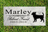 Dog Memorial Stone by Breed - Personalized Marble Grave Marker