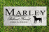 Dog Memorial Stone by Breed - Personalized Marble Grave Marker