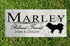 Dog Memorial Stone by Breed - Personalized Marble Grave Marker