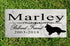 Dog Memorial Stone by Breed - Personalized Marble Grave Marker