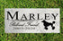 Dog Memorial Stone by Breed - Personalized Marble Grave Marker