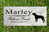 Dog Memorial Stone by Breed - Personalized Marble Grave Marker