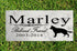 Dog Memorial Stone by Breed - Personalized Marble Grave Marker