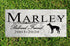 Dog Memorial Stone by Breed - Personalized Marble Grave Marker