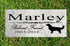 Dog Memorial Stone by Breed - Personalized Marble Grave Marker