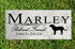Dog Memorial Stone by Breed - Personalized Marble Grave Marker