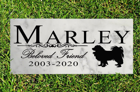 Dog Memorial Stone By Breed Personalized Marker Marble Grave Headstone