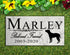 Dog Memorial Stone by Breed - Personalized Marble Grave Marker