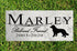 Dog Memorial Stone by Breed - Personalized Marble Grave Marker