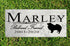 Dog Memorial Stone by Breed - Personalized Marble Grave Marker