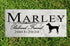 Dog Memorial Stone by Breed - Personalized Marble Grave Marker